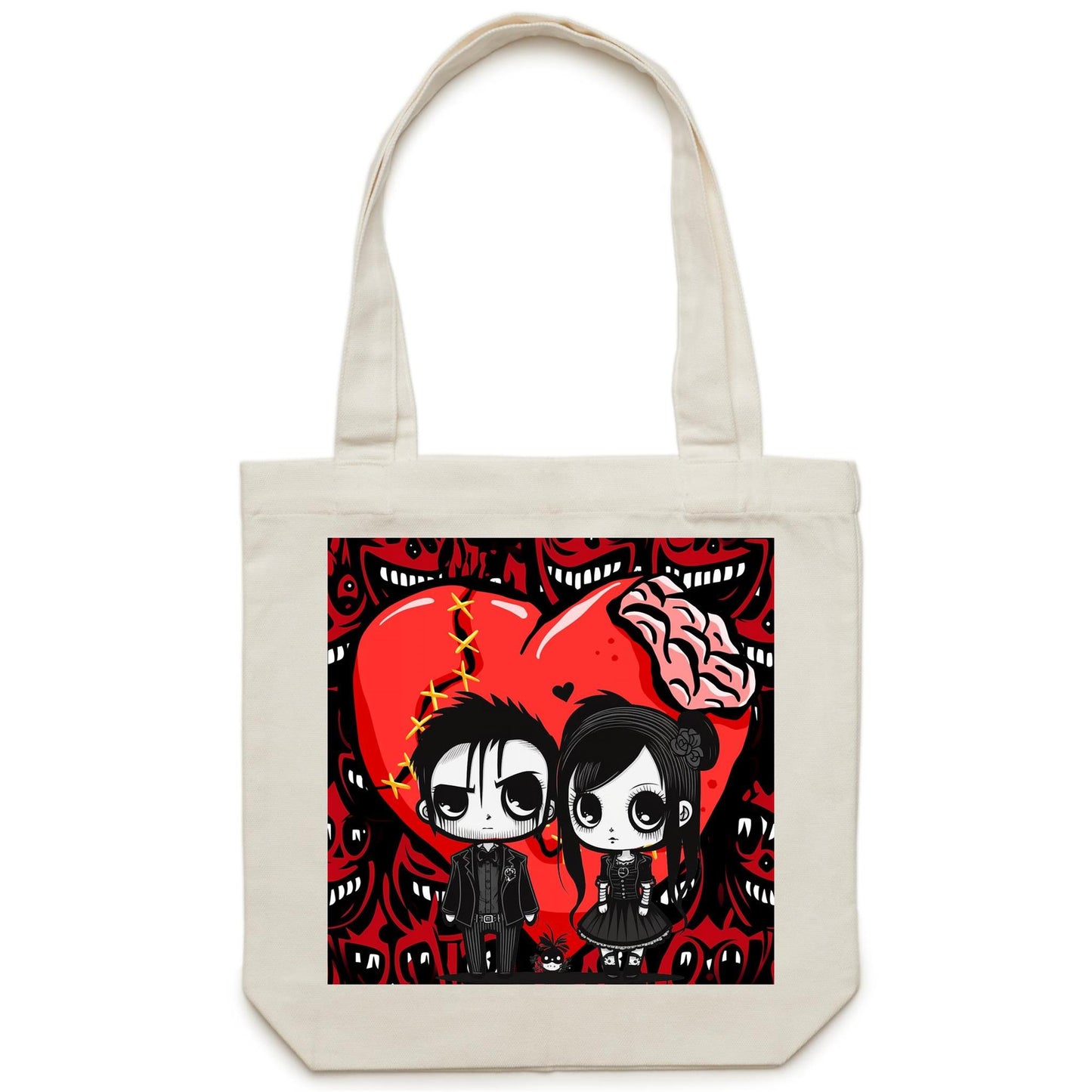 Red And Black Halloween - Canvas Tote Bag