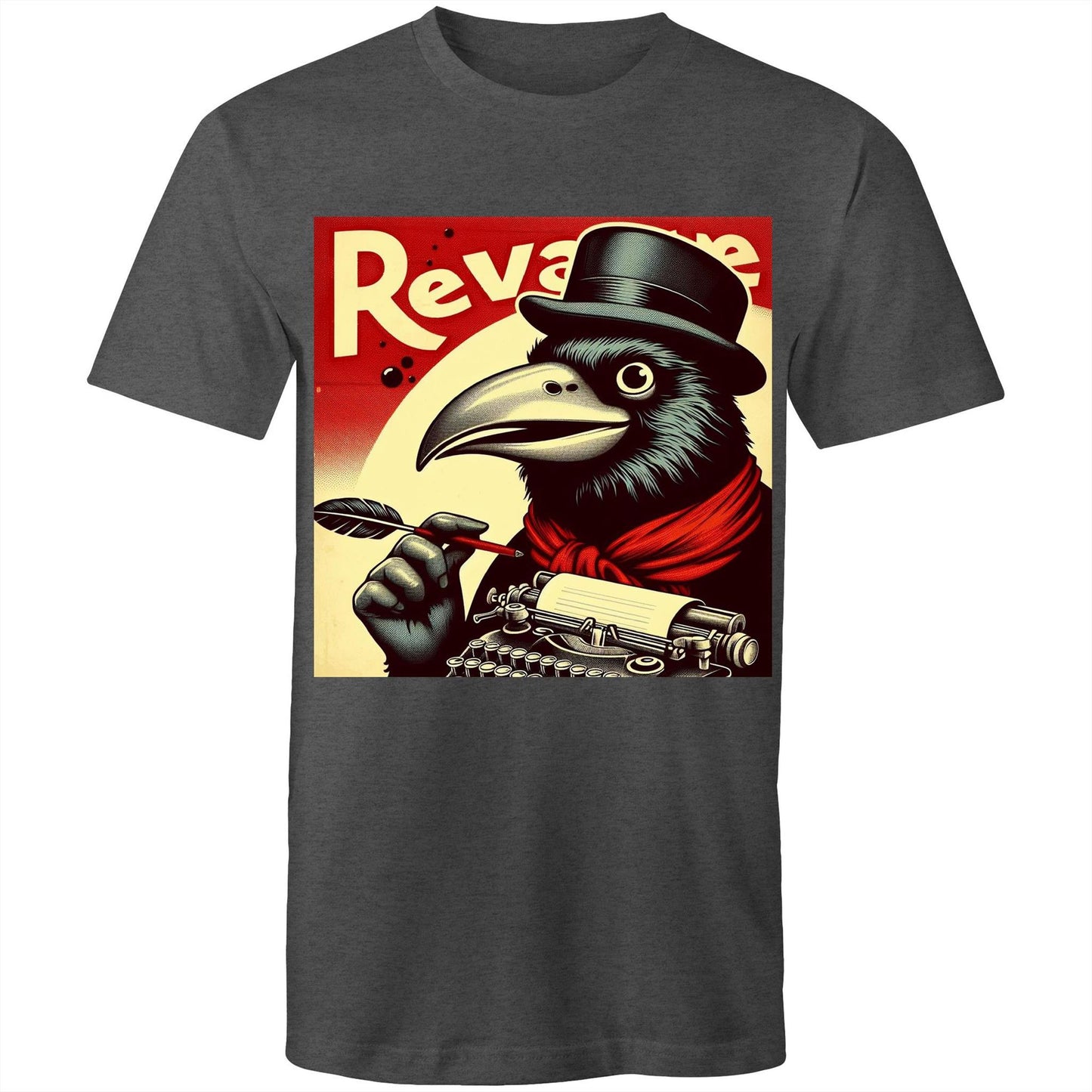 Vintage Ad With Crow - Mens T-Shirt