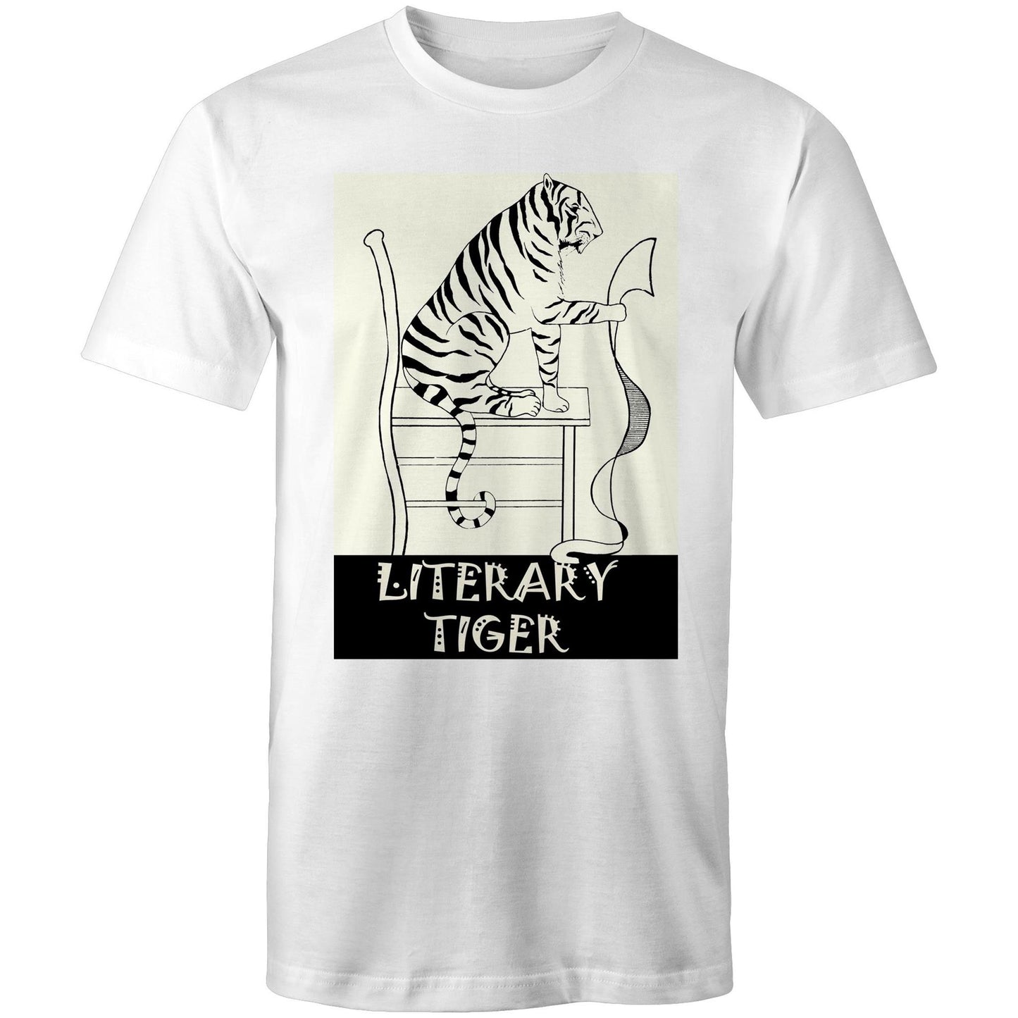 Literary Tiger - Mens T-Shirt