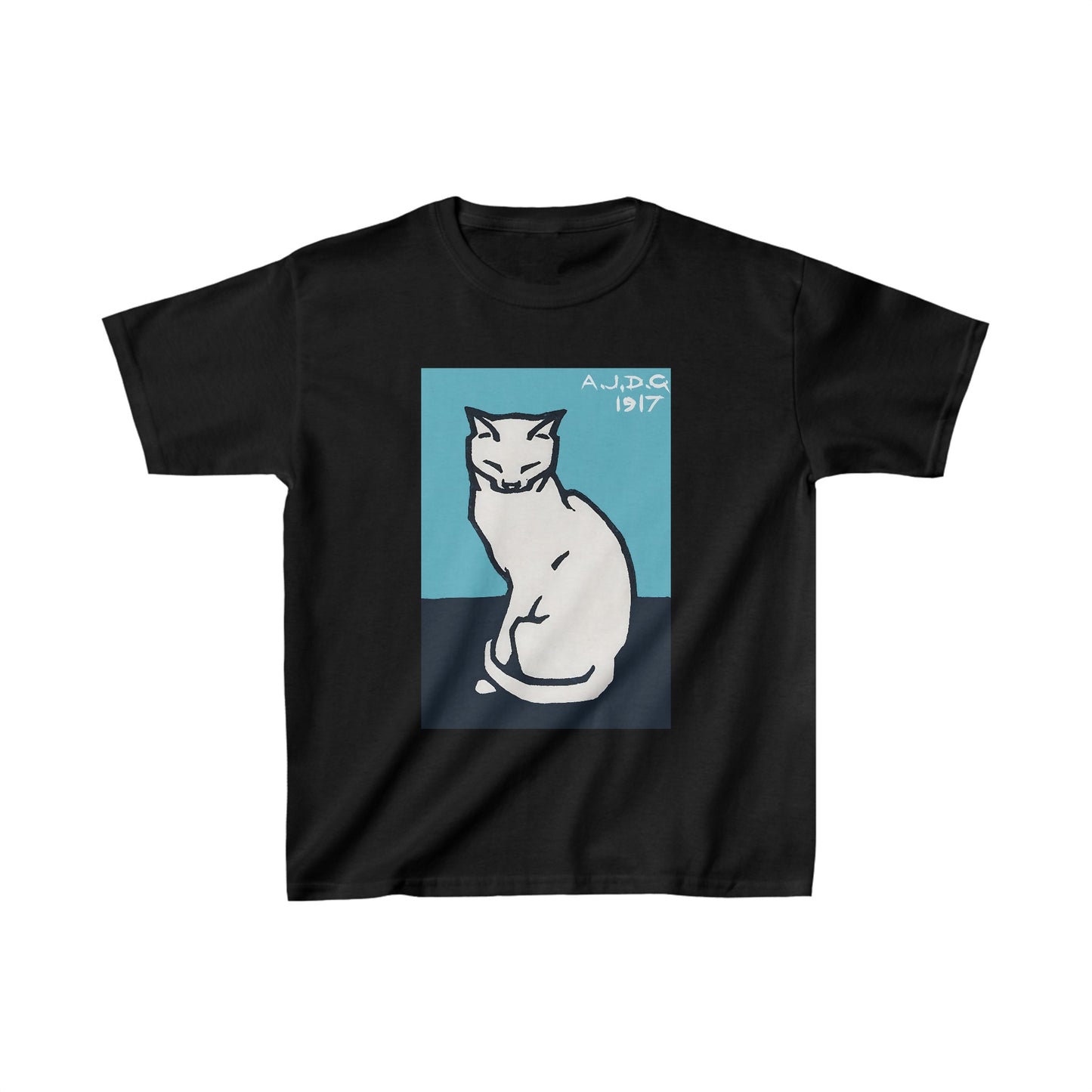 Sitting Cat by Julie de Graag - Kids T-Shirt