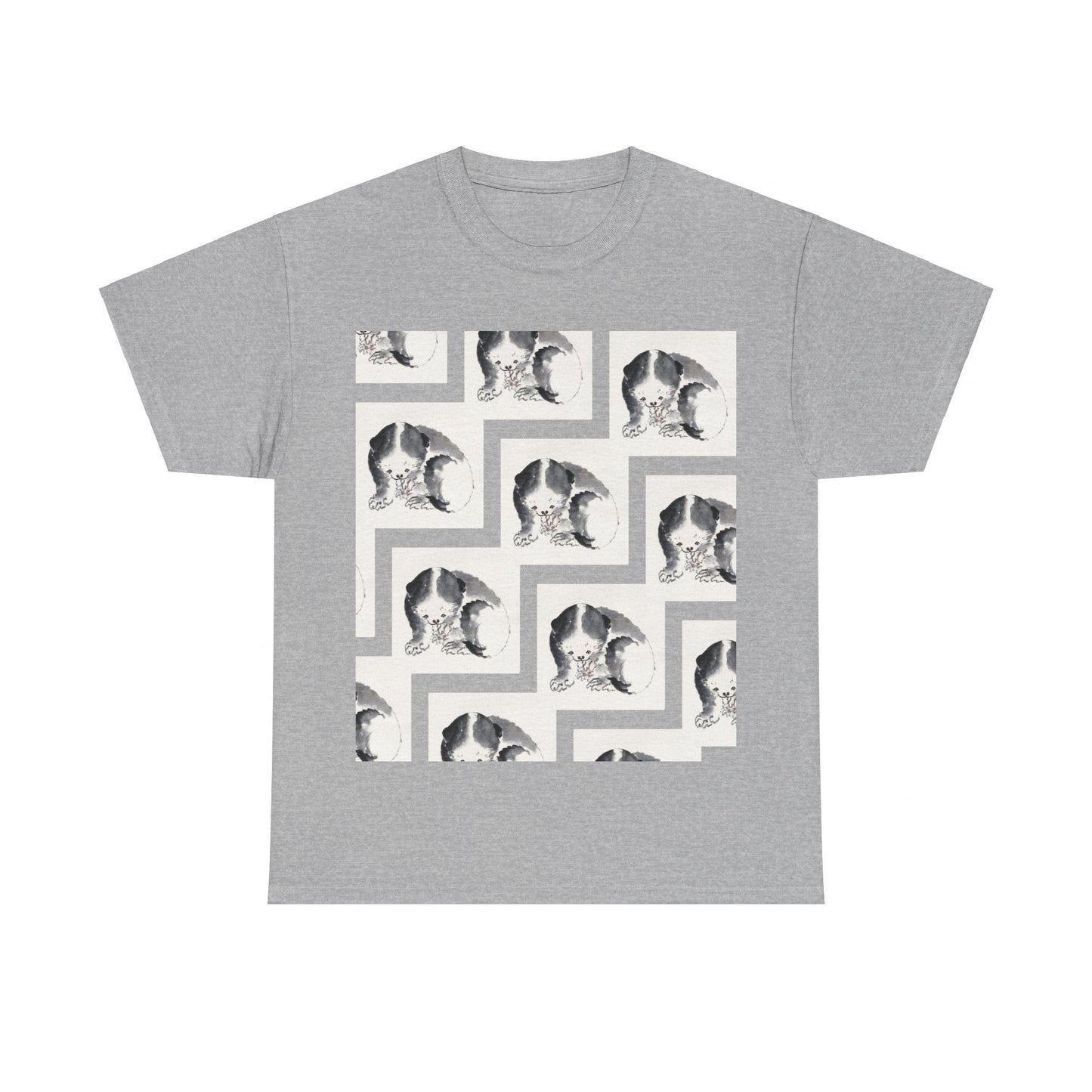 Japanese Cat by Katsushika Hokusai - Unisex T-Shirt