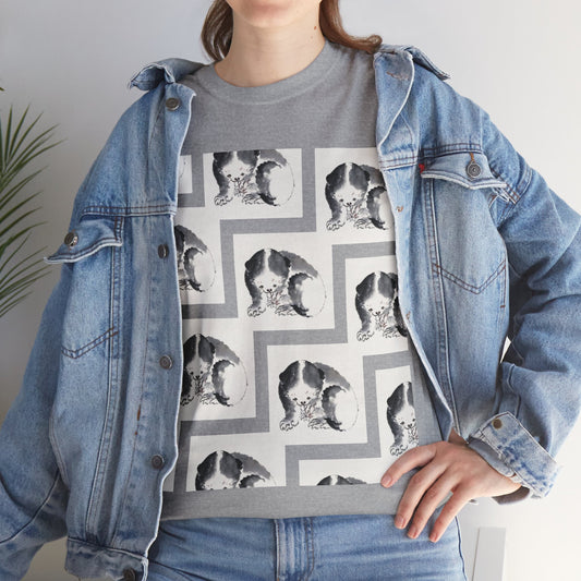 Japanese Cat by Katsushika Hokusai - Unisex T-Shirt