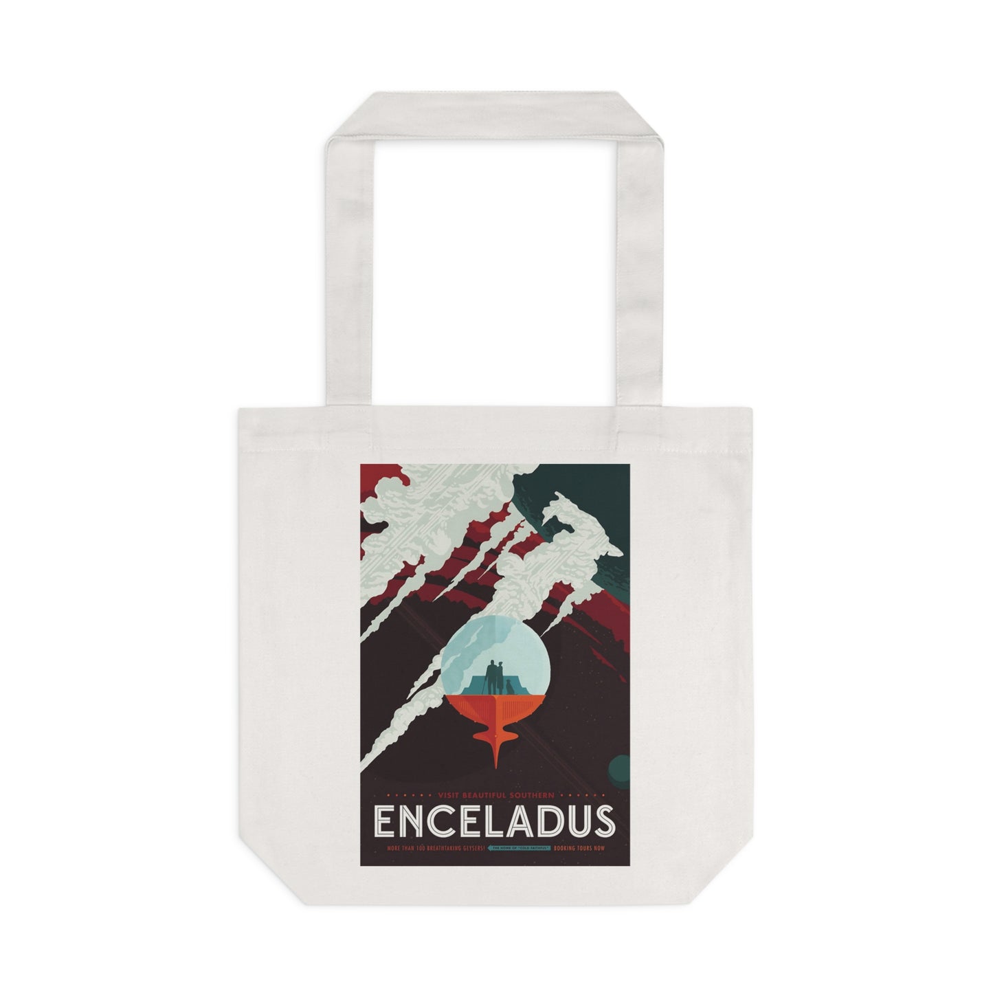 Enceladus by NASA - Cotton Tote Bag