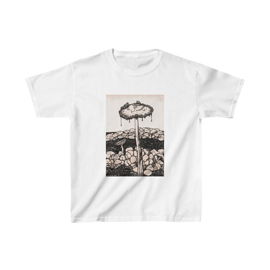 Dripping Mushroom by Julie de Graag - Kids T-Shirt