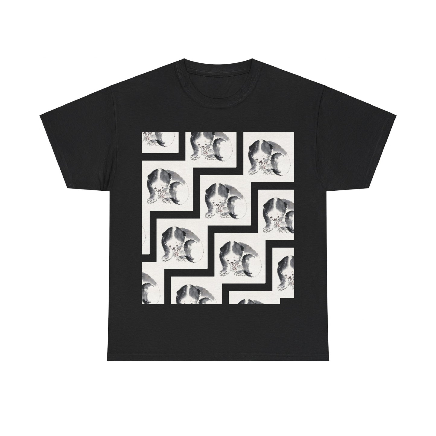 Japanese Cat by Katsushika Hokusai - Unisex T-Shirt