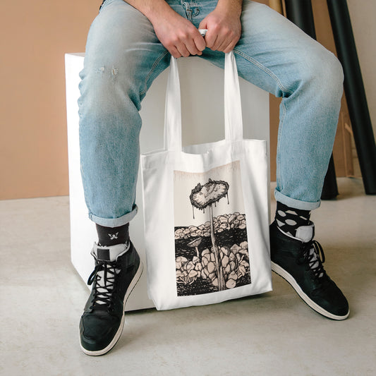 Dripping Mushroom by Julie de Graag - Cotton Tote Bag