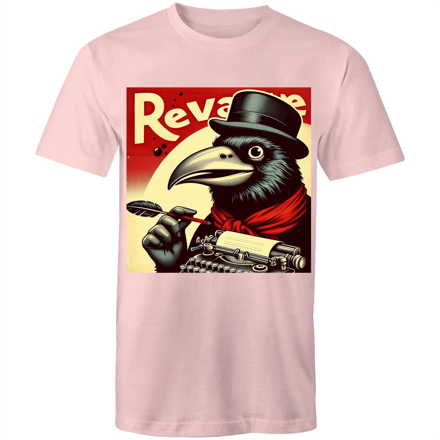 Vintage Ad With Crow - Mens T-Shirt