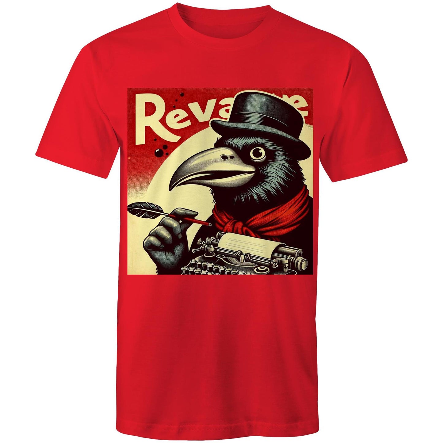 Vintage Ad With Crow - Mens T-Shirt