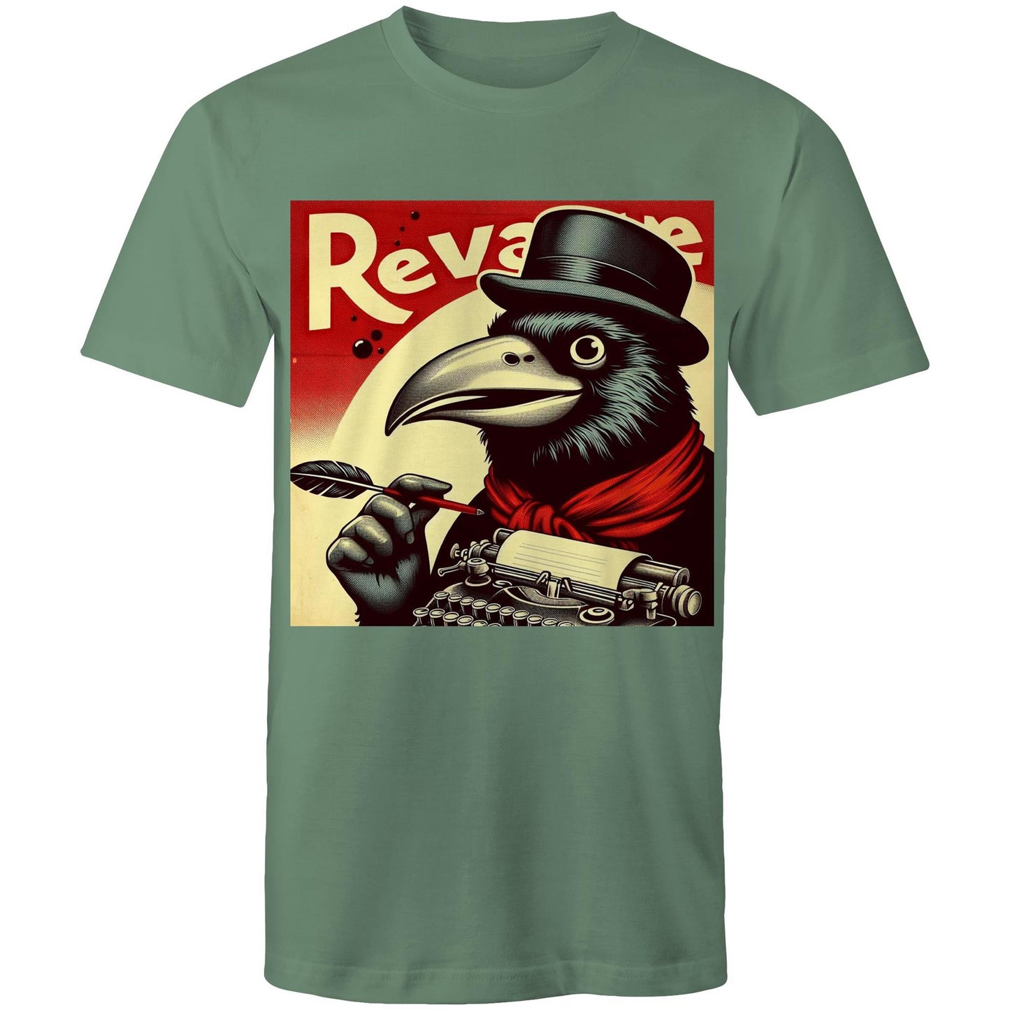 Vintage Ad With Crow - Mens T-Shirt