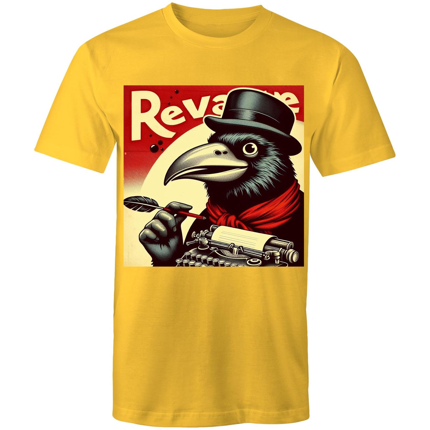 Vintage Ad With Crow - Mens T-Shirt