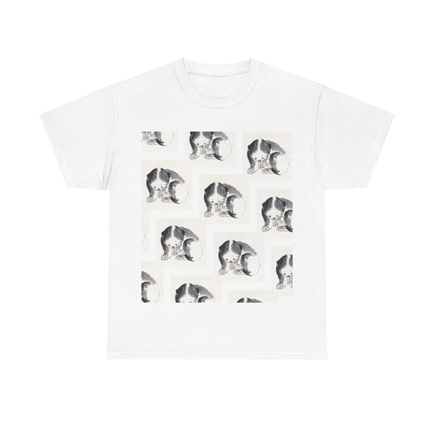 Japanese Cat by Katsushika Hokusai - Unisex T-Shirt