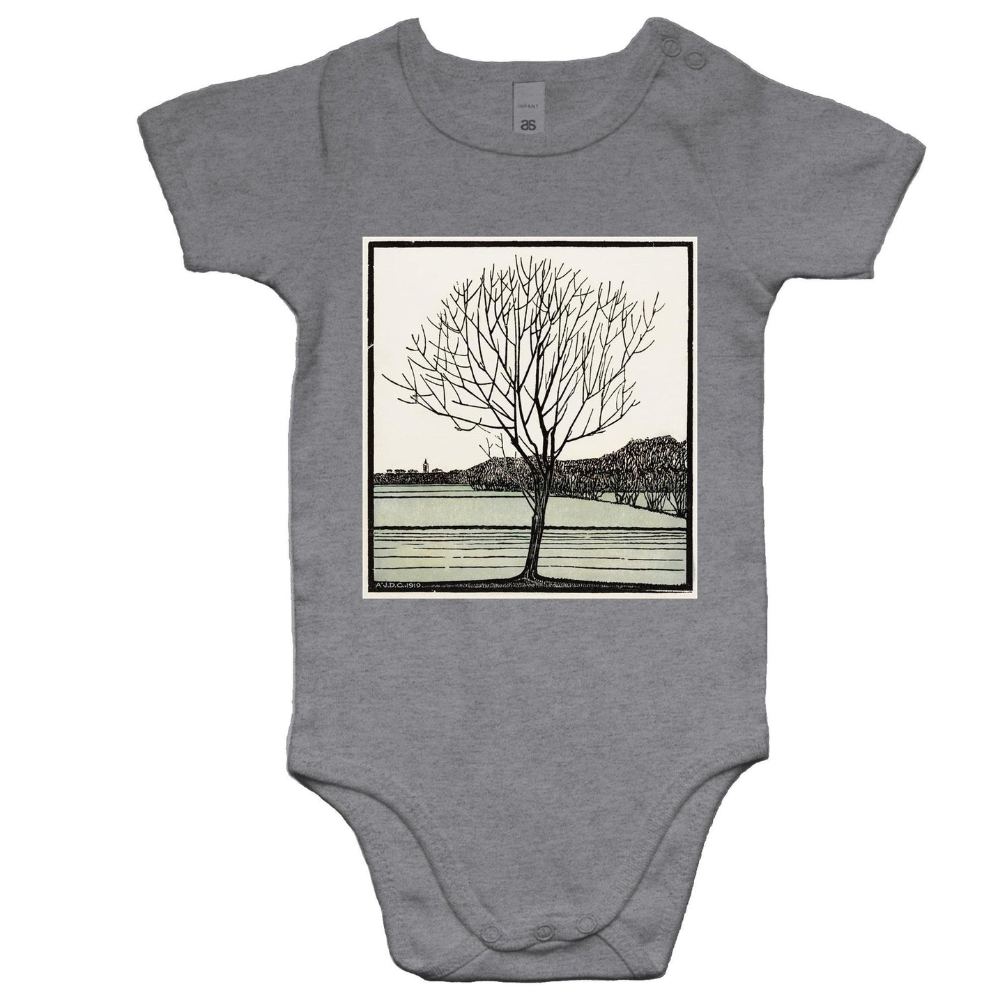 Bald Tree by Julie de Graag - Baby Onesie Romper