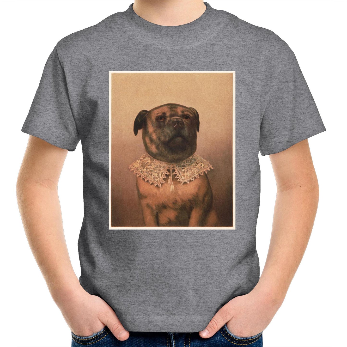 Uncle Tobey Dog by Frederick Dielman - Kids T-Shirt