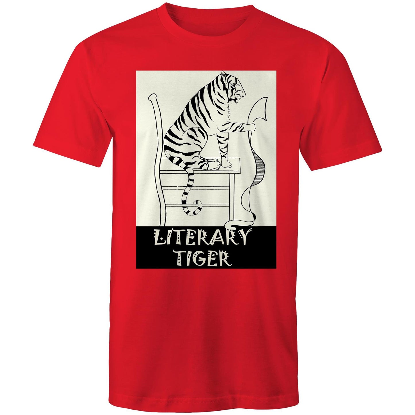 Literary Tiger - Mens T-Shirt