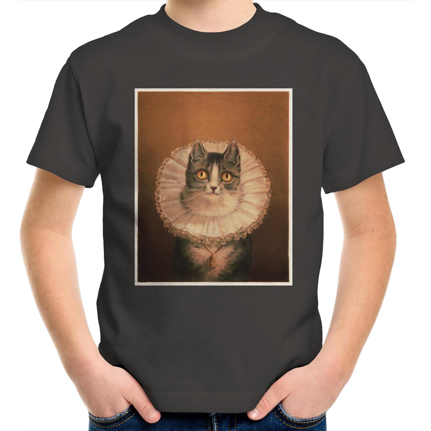 The Widow Cat by Frederick Dielman - Kids T-Shirt