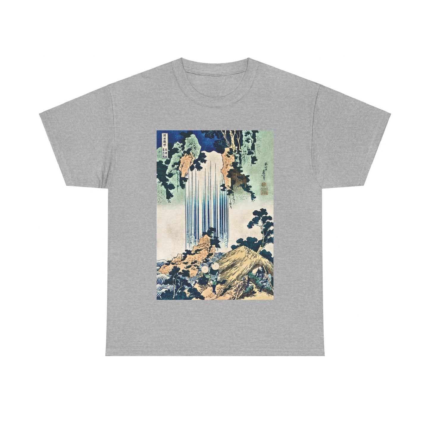 Yoro Waterfall by Katsushika Hokusai - Unisex T-Shirt