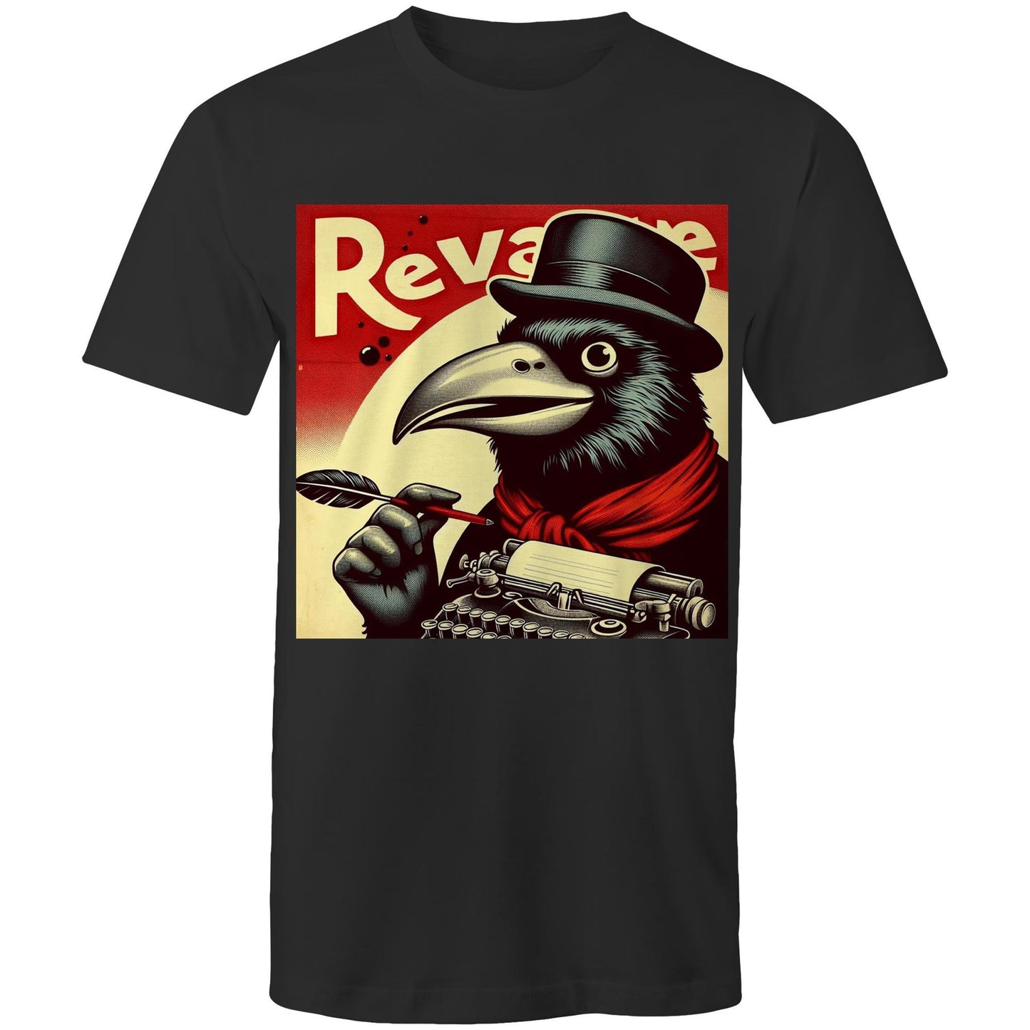 Vintage Ad With Crow - Mens T-Shirt