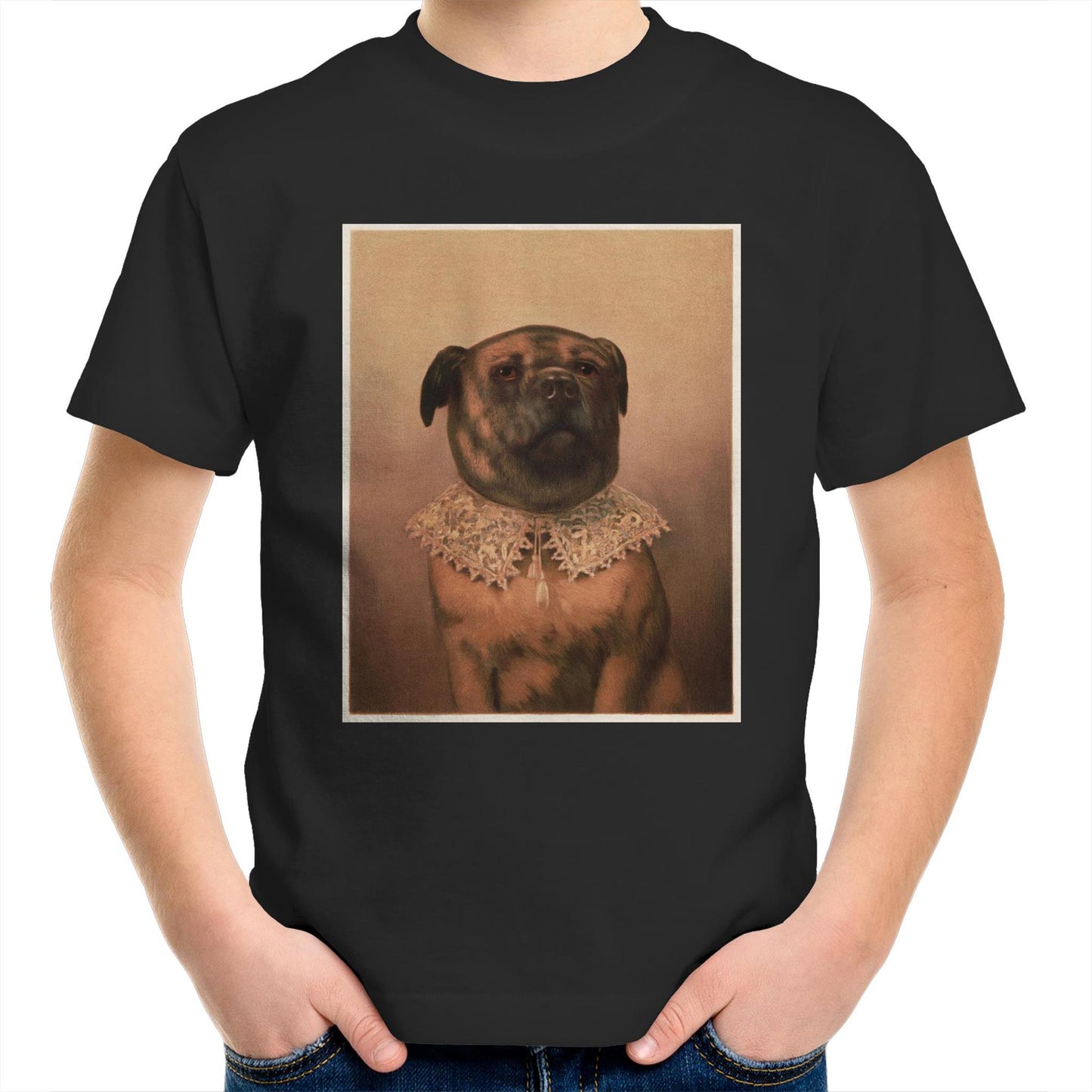 Uncle Tobey Dog by Frederick Dielman - Kids T-Shirt