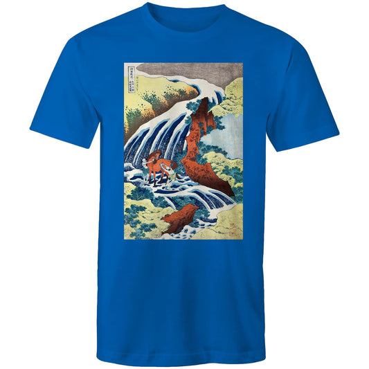 The Waterfall by Katsushika Hokusai - Mens T-Shirt