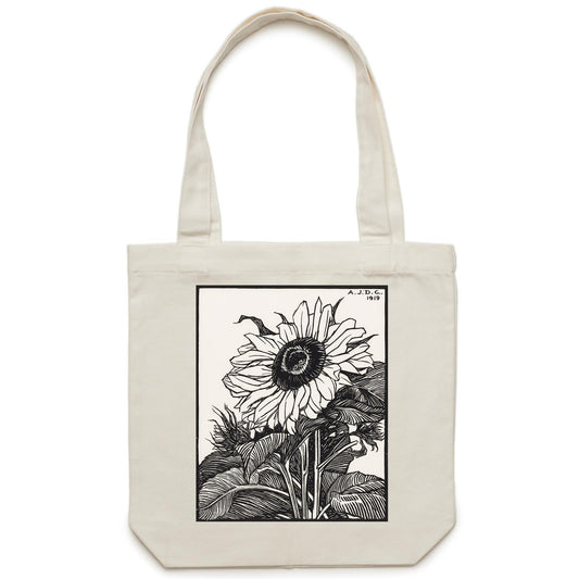 Sunflower by Julie de Graag - Canvas Tote Bag