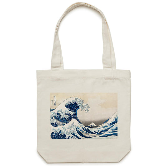 Under the Wave off Kanagawa by Katsushika Hokusai - Canvas Tote Bag