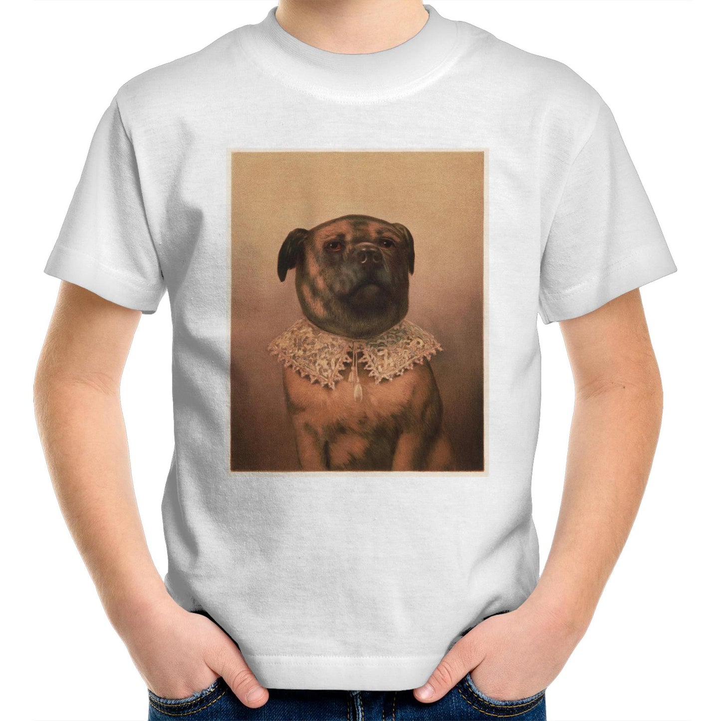 Uncle Tobey Dog by Frederick Dielman - Kids T-Shirt