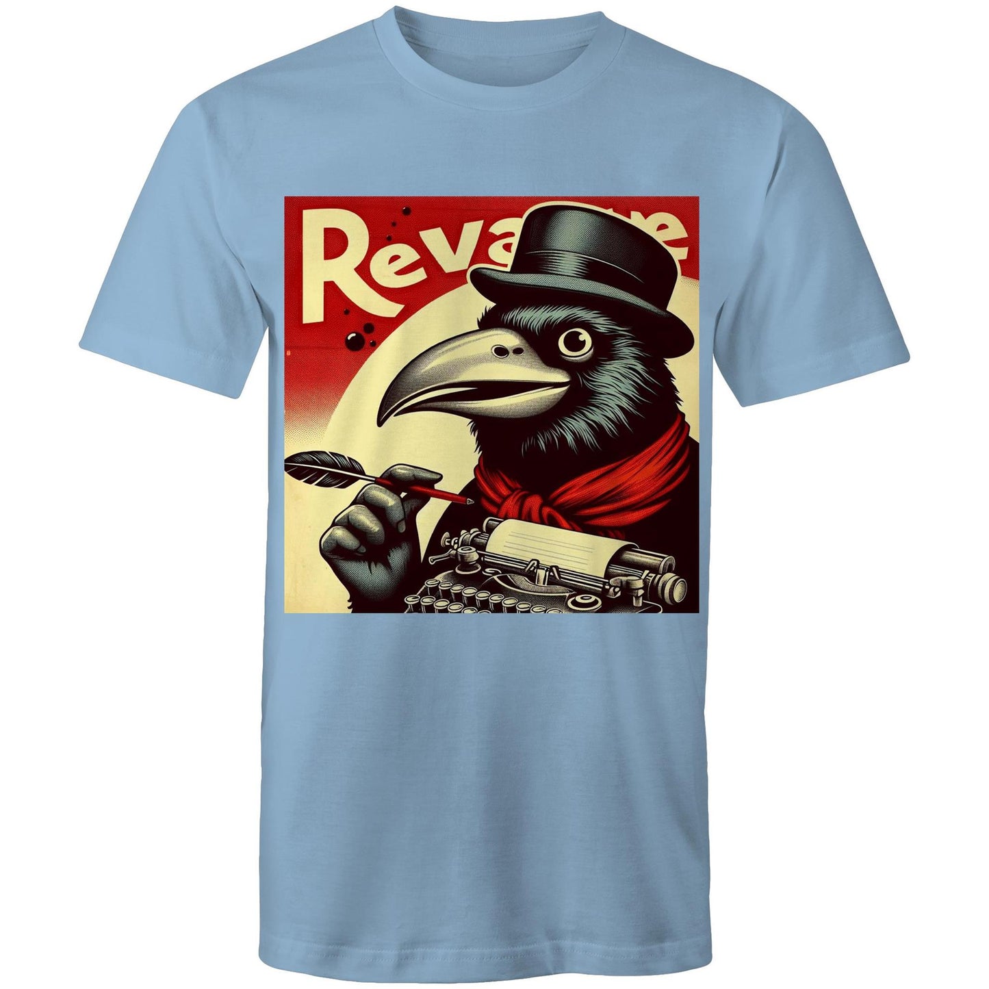 Vintage Ad With Crow - Mens T-Shirt