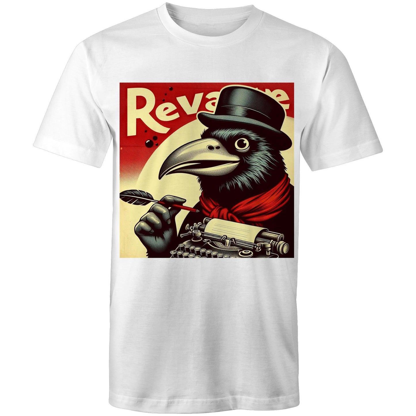 Vintage Ad With Crow - Mens T-Shirt