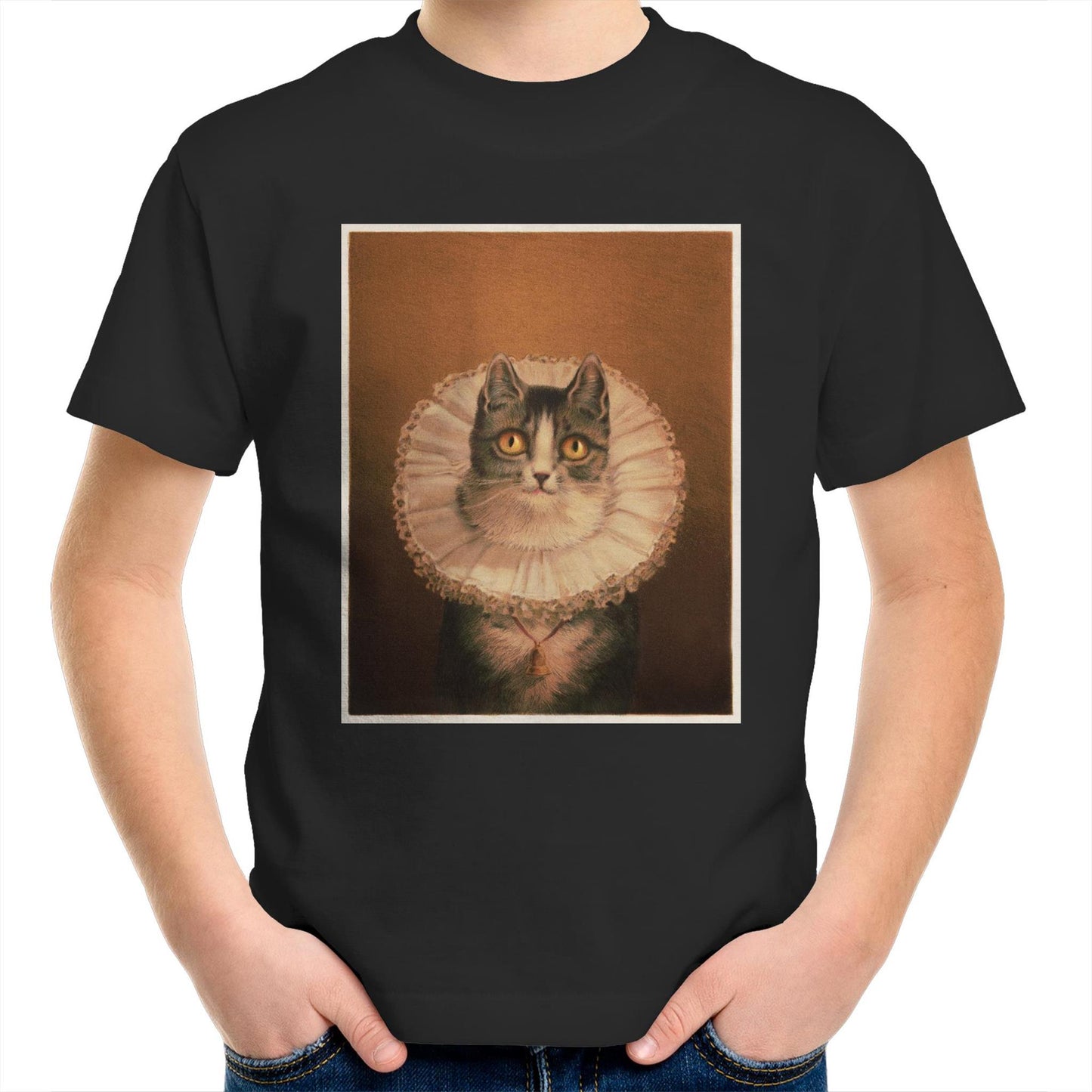 The Widow Cat by Frederick Dielman - Kids T-Shirt