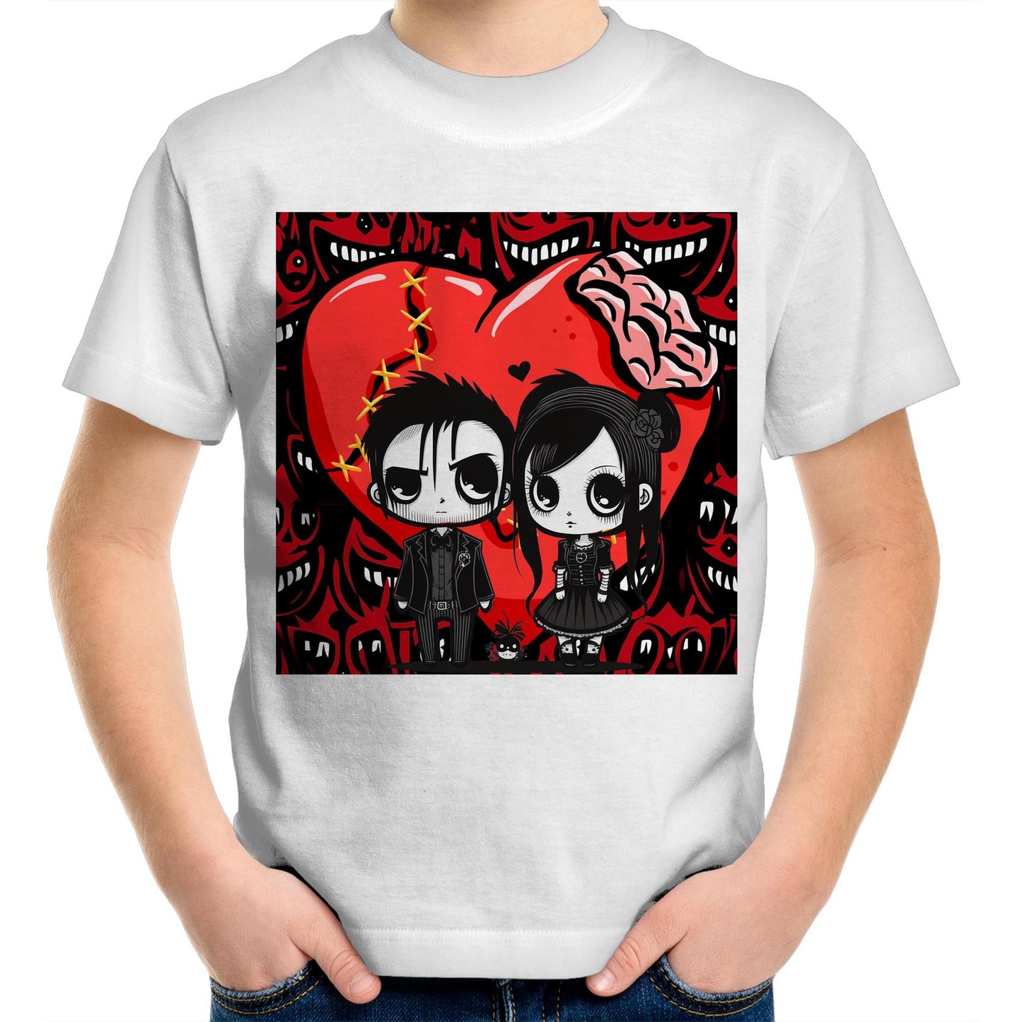 Red And Black Halloween - Kids T-Shirt