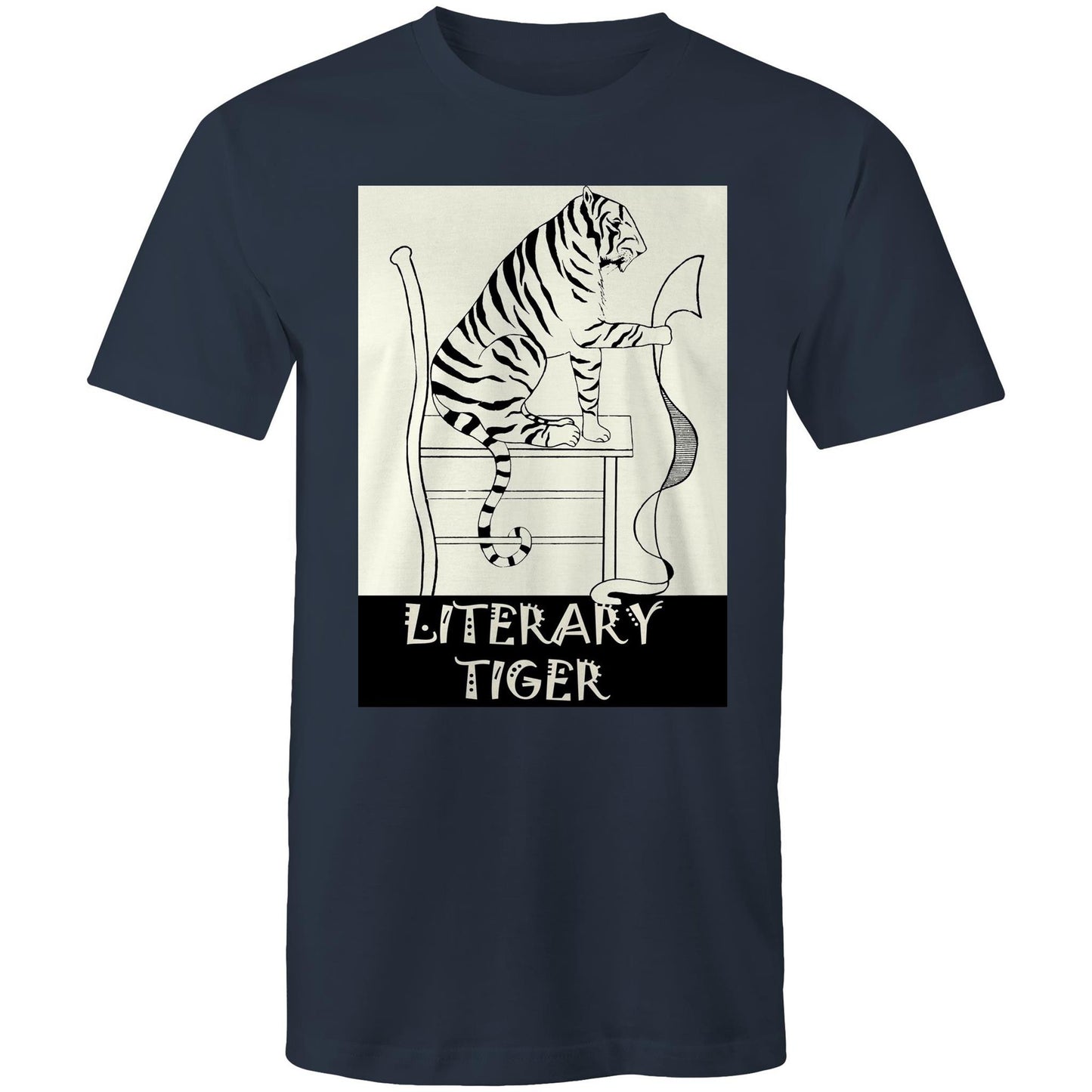 Literary Tiger - Mens T-Shirt