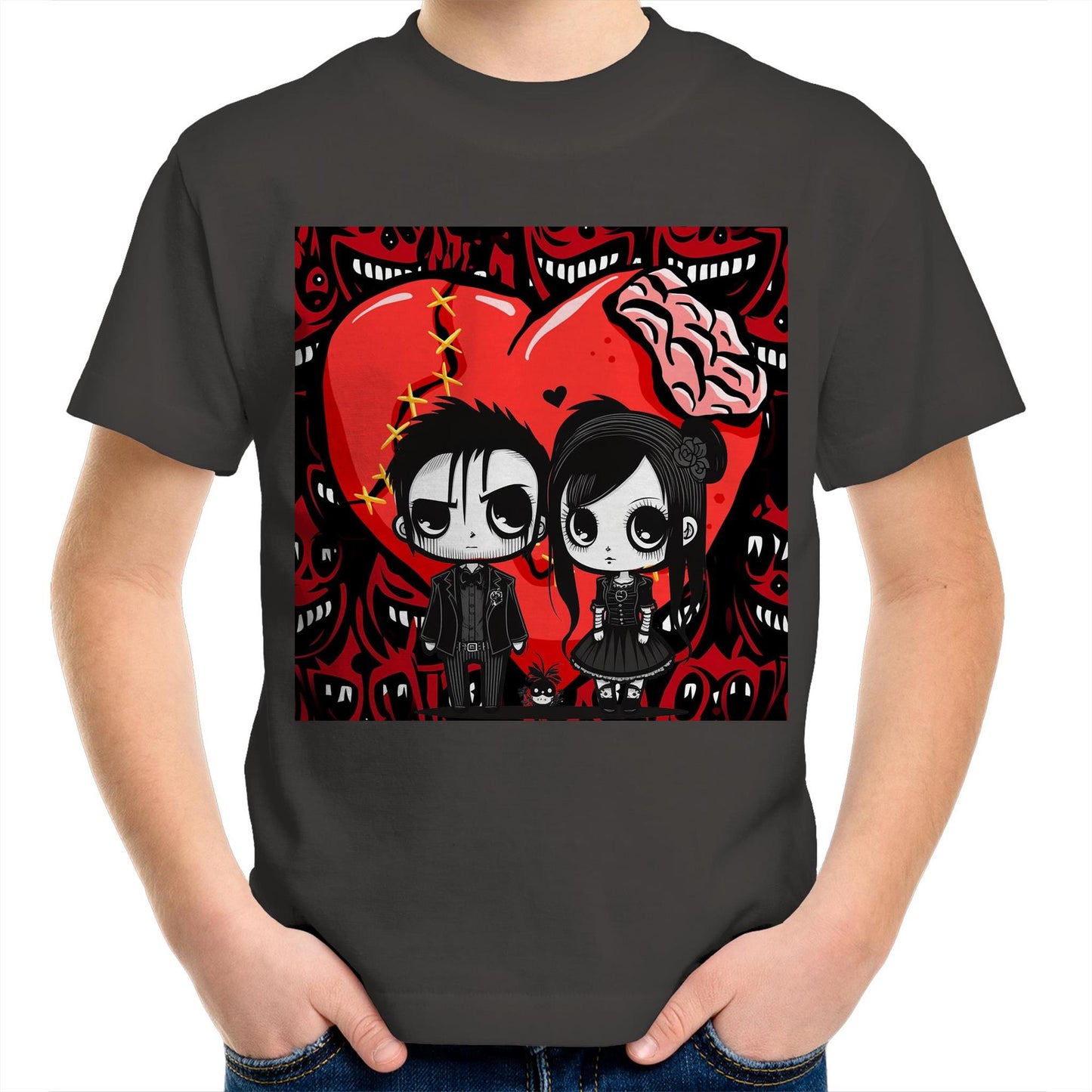 Red And Black Halloween - Kids T-Shirt