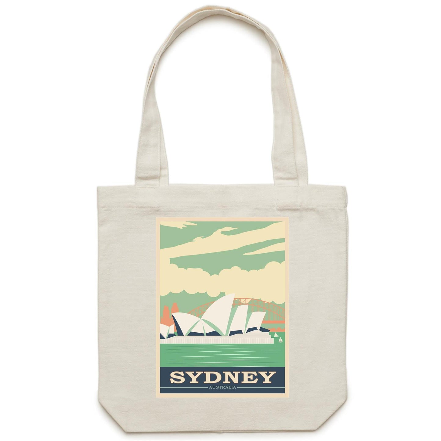 Sydney Australia - Canvas Tote Bag. Arty Threads Australia - Unique art t-shirts and tote bags featuring cool, vibrant artwork for all ages.