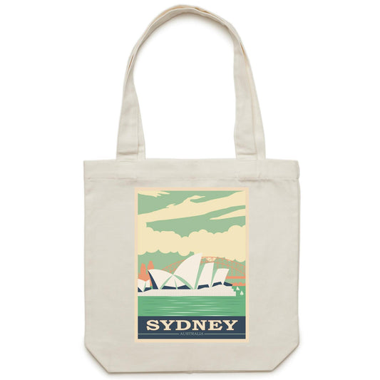 Sydney Australia - Canvas Tote Bag. Arty Threads Australia - Unique art t-shirts and tote bags featuring cool, vibrant artwork for all ages.