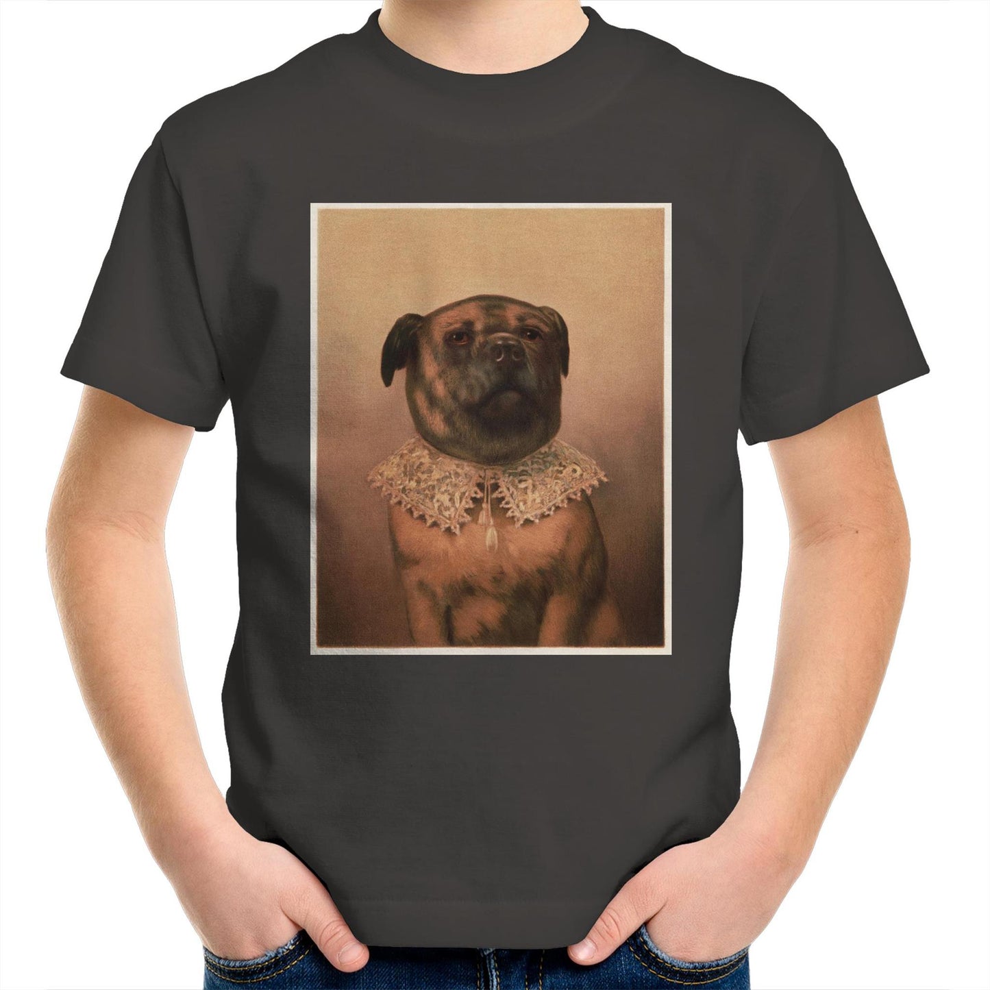 Uncle Tobey Dog by Frederick Dielman - Kids T-Shirt