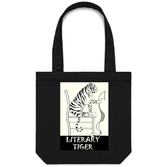 Literary Tiger - Canvas Tote Bag