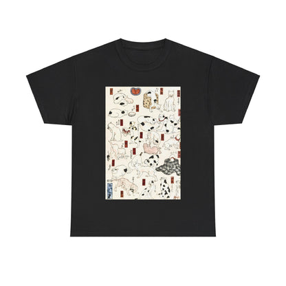 Cats by Utagawa Kuniyoshi - Unisex T-Shirt