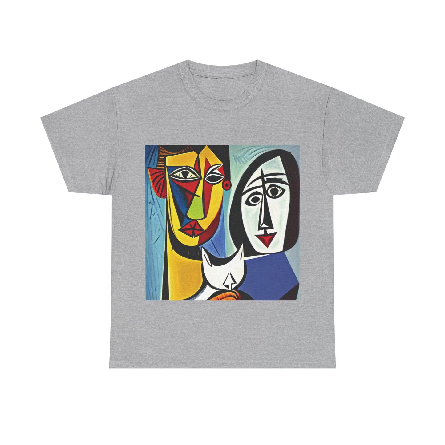Abstract Couple With A Cat - Unisex T-Shirt