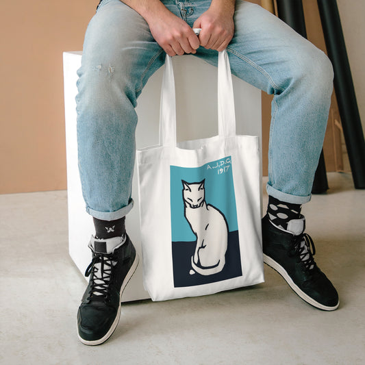 Sitting Cat by Julie de Graag - Cotton Tote Bag
