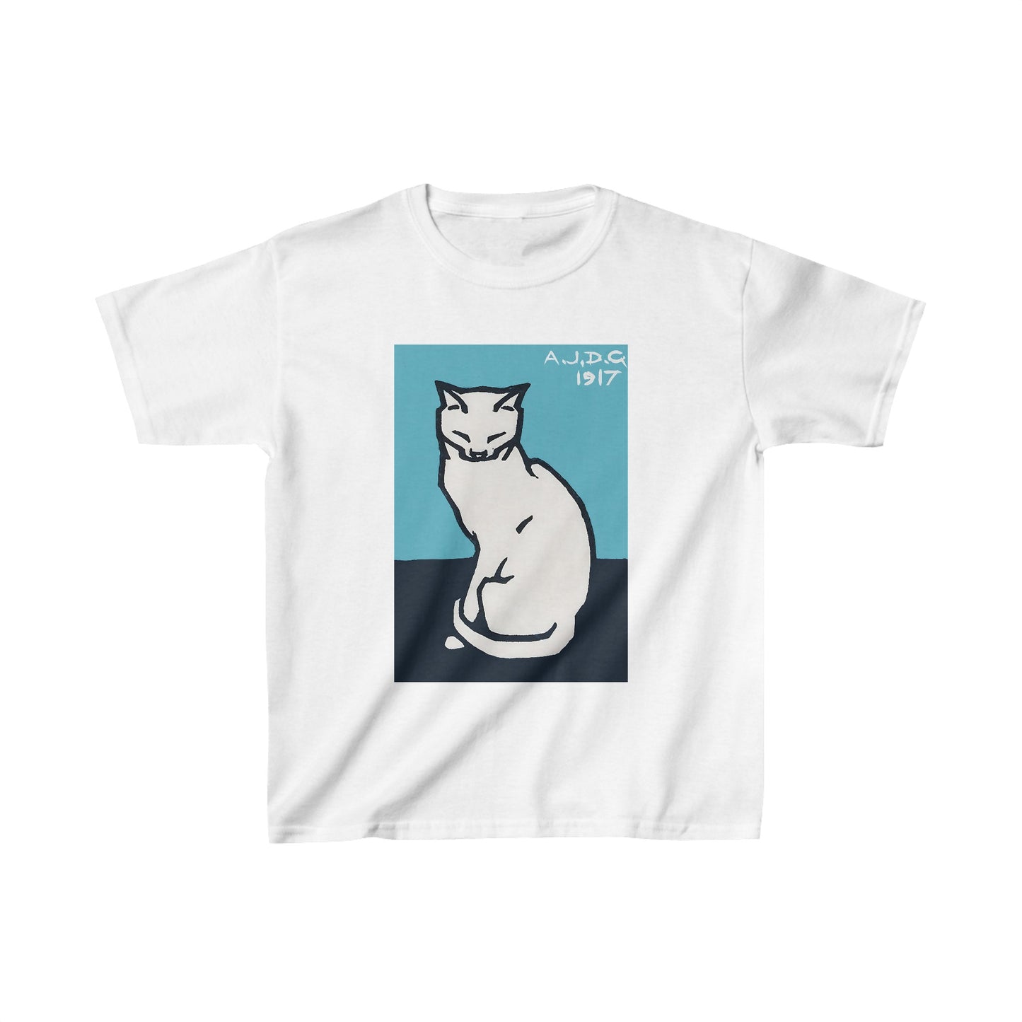 Sitting Cat by Julie de Graag - Kids T-Shirt