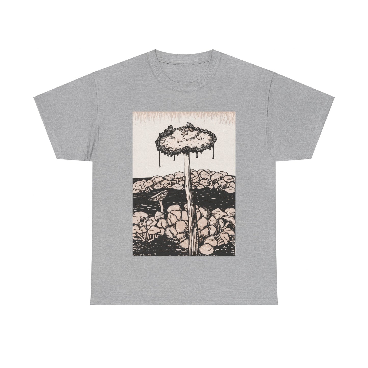 Dripping Mushroom by Julie de Graag - Unisex T-Shirt