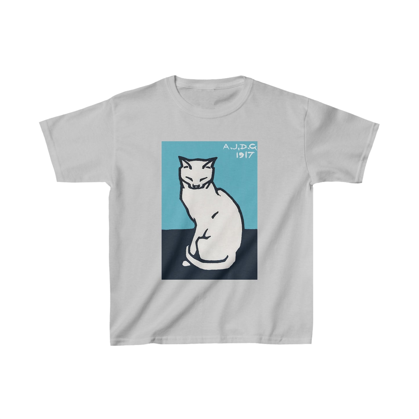 Sitting Cat by Julie de Graag - Kids T-Shirt