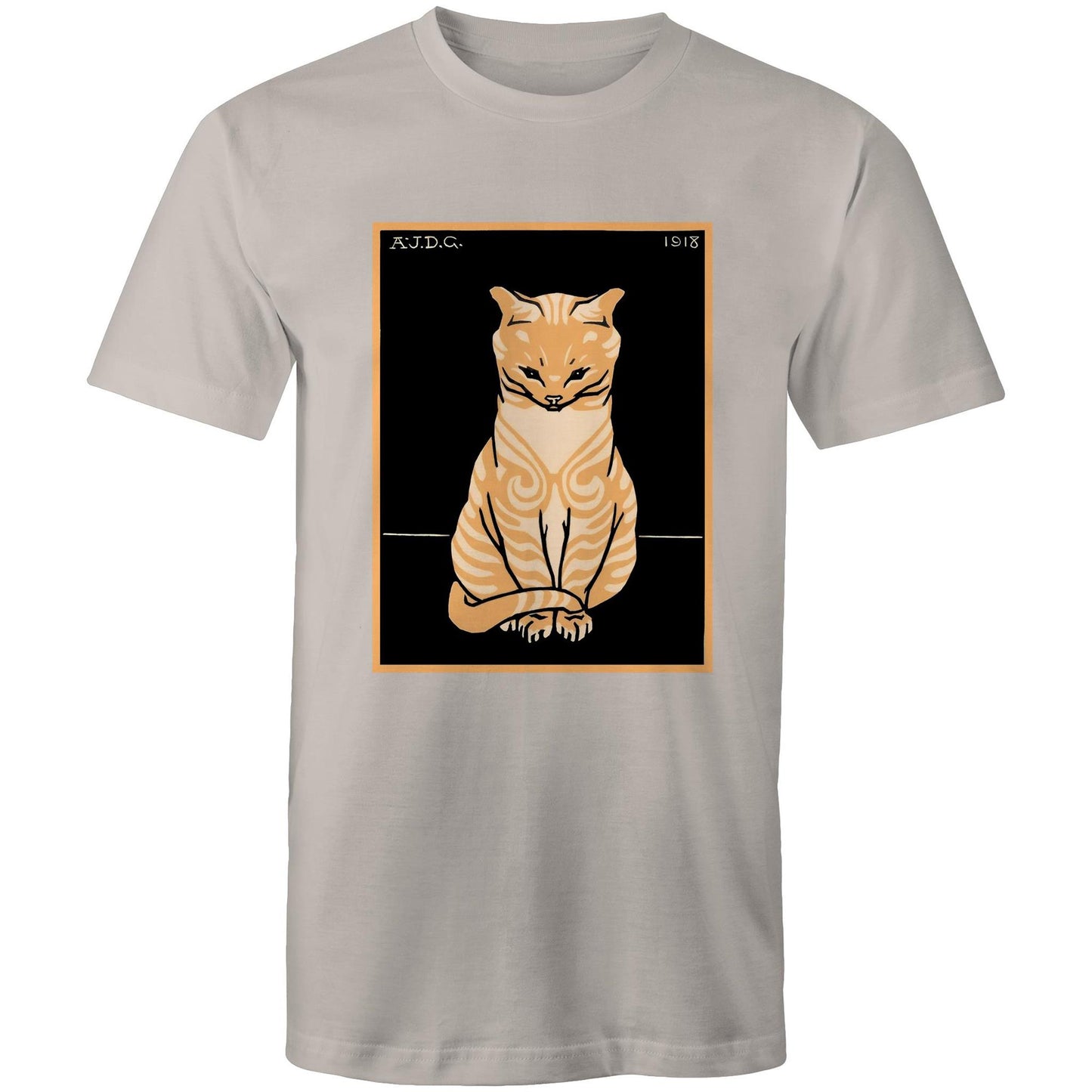 Sitting Ginger Cat by Julie de Graag - Mens T-Shirt