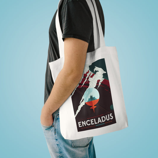 Enceladus by NASA - Cotton Tote Bag