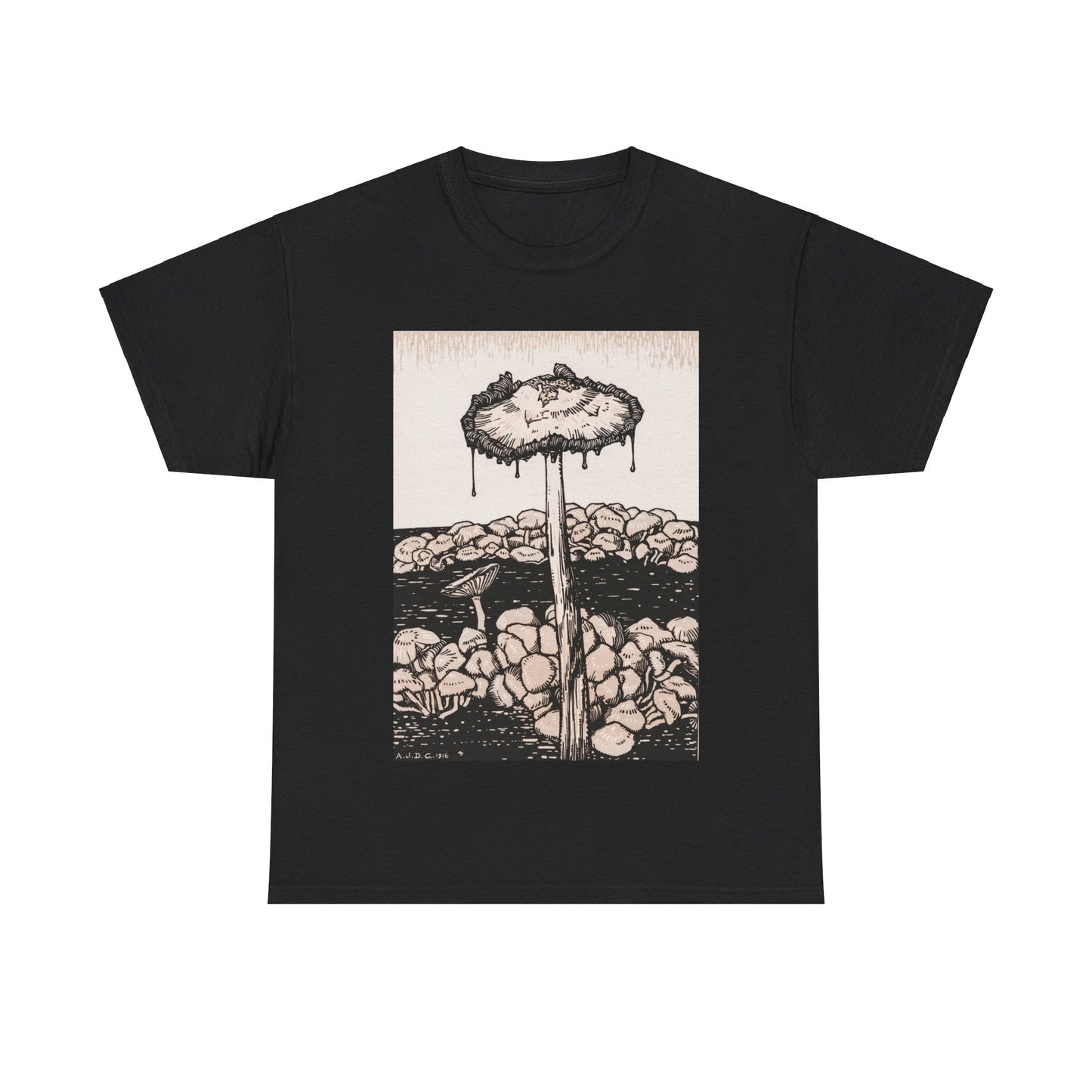 Dripping Mushroom by Julie de Graag - Unisex T-Shirt