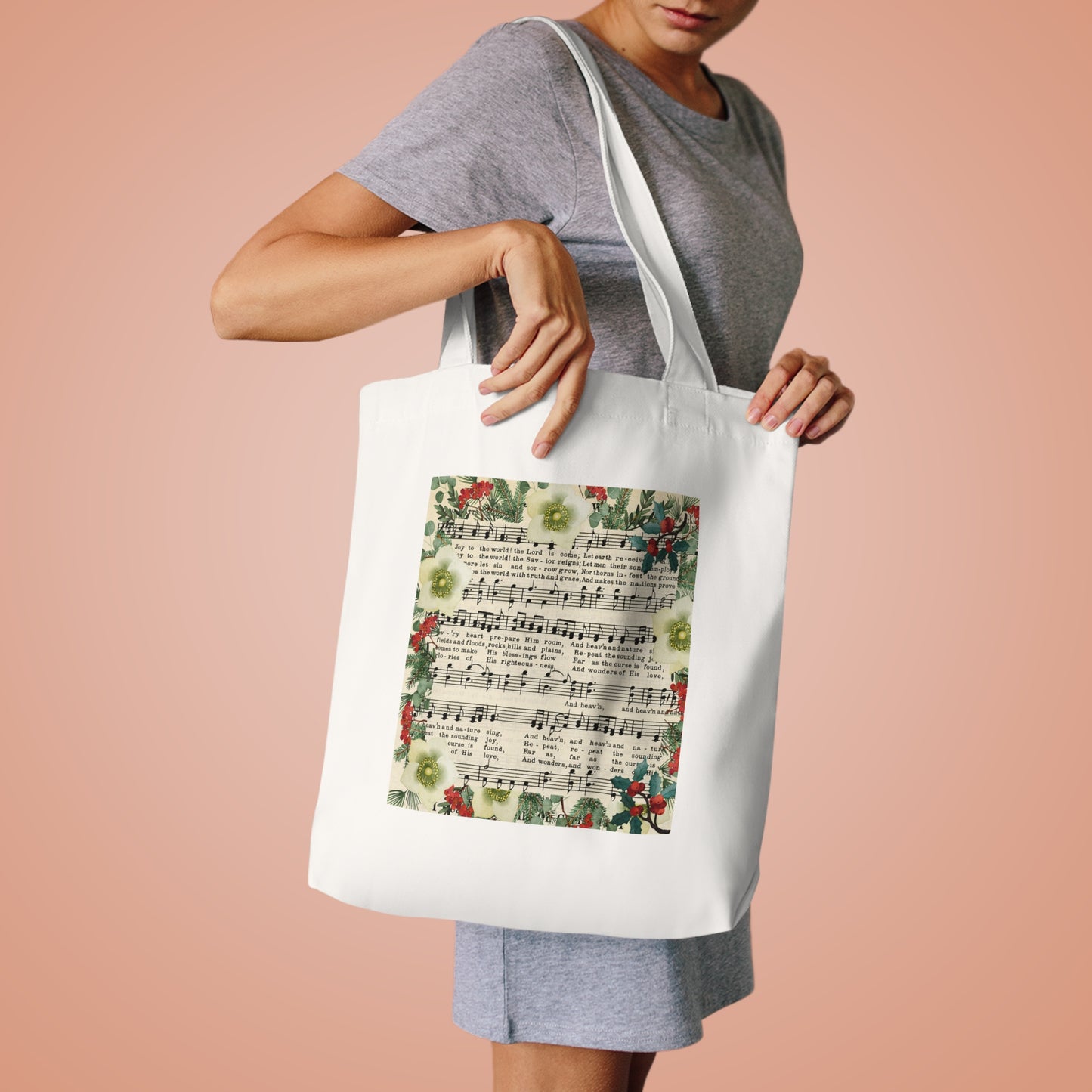 Christmas Music - Cotton Tote Bag