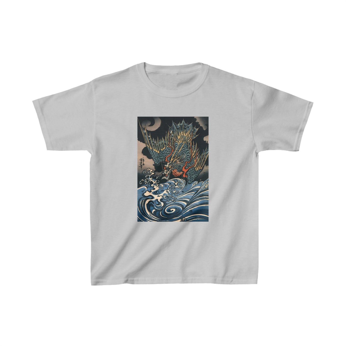 Dragon Flying by Utagawa Kuniyoshi - Kids T-Shirt