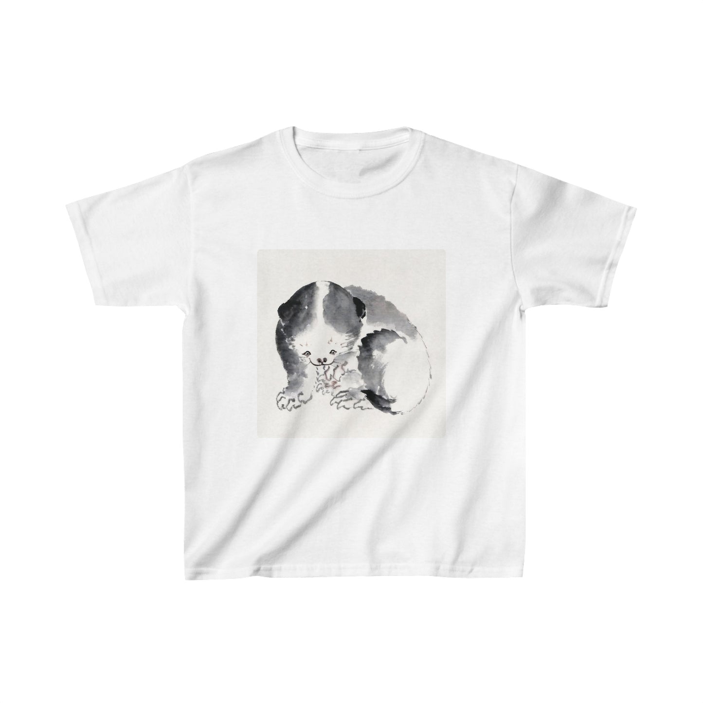 Japanese Cat by Katsushika Hokusai - Kids T-Shirt