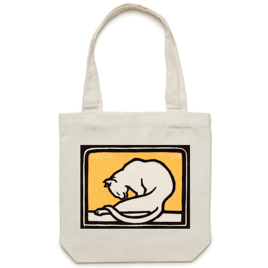 A Waxing Cat by Julie de Graag - Canvas Tote Bag