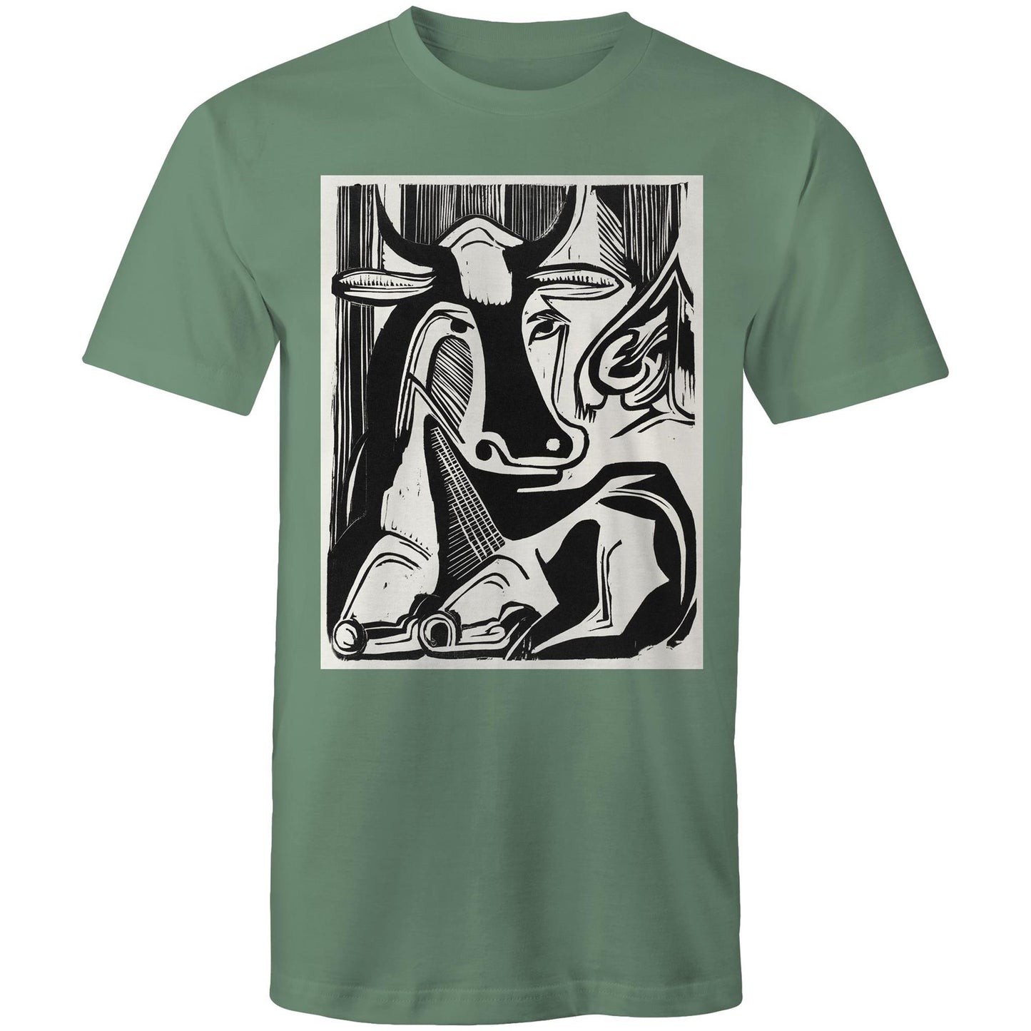 The Large Cow Lying Down by Ernst Ludwig Kirchner - Mens T-Shirt